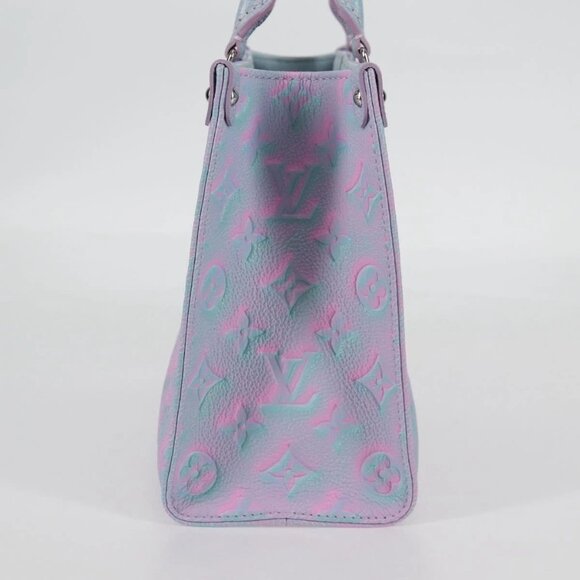 LOUIS VUITTON Monogram Empreinte On The Go PM Bag 2way Blue M46067 Auth 126345SM - Picture 3 of 16